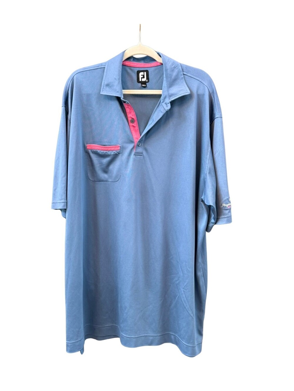 FootJoy Angeles National Golf Club Blue Pink Polo Shirt Men’s XL